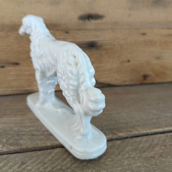 Vintage 1930s Porcelain Russian Wolfhound Borzoi Figure Made in Japan - Picture 5 of 10